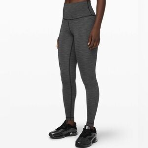 Lululemon Wunder Under High Rise 28 Black Leggings Brushed Luxtreme